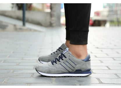 Sneakers for Men High Quality Suede Casual Shoes Luxury Tenis Shoes for Men Lace-up Flats Sport Running Shoes Кроссовки Мужские