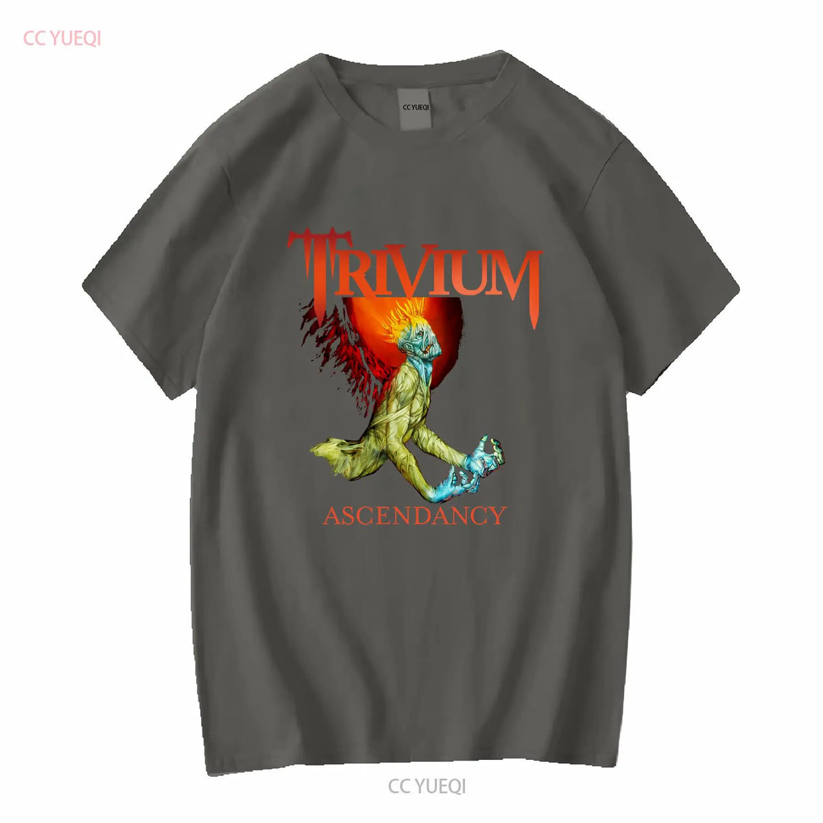 Vintage Trivium Ascendancy Men T shirt Black  All Sizes vintage Washed fashion Stylish Slightly Breathable graphic streetwear
