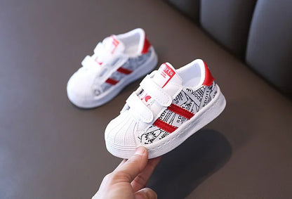 Kids Shoes for Baby Girls and Boys Anti-slip Soft Rubber Bottom Baby Sneaker Casual Flat Shoes Children Size 21-30