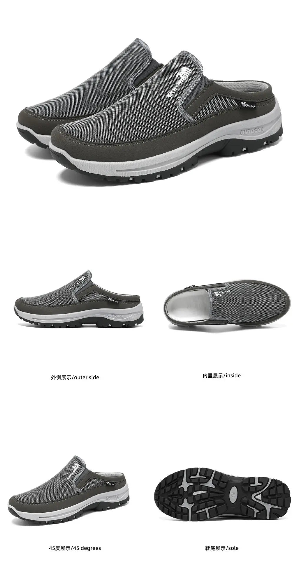 Men's Shoes 2026 Spring New Versatile Casual Half Top Single Shoes Comfortable, Breathable, Odorous Foot Size 39-47