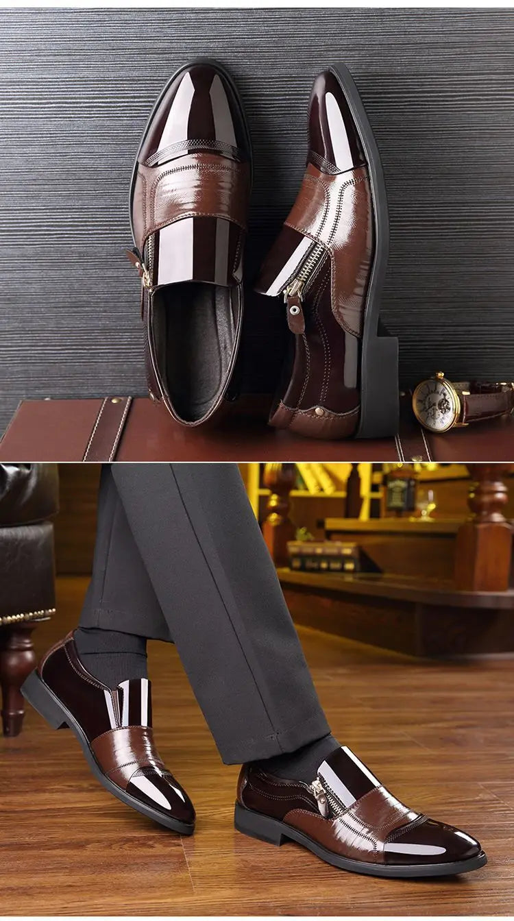Shoes for Men Shoes Leather Shoes Business Dress Shoes All-Match Casual Shock-Absorbing Wear-Resistant Footwear Chaussure Homme