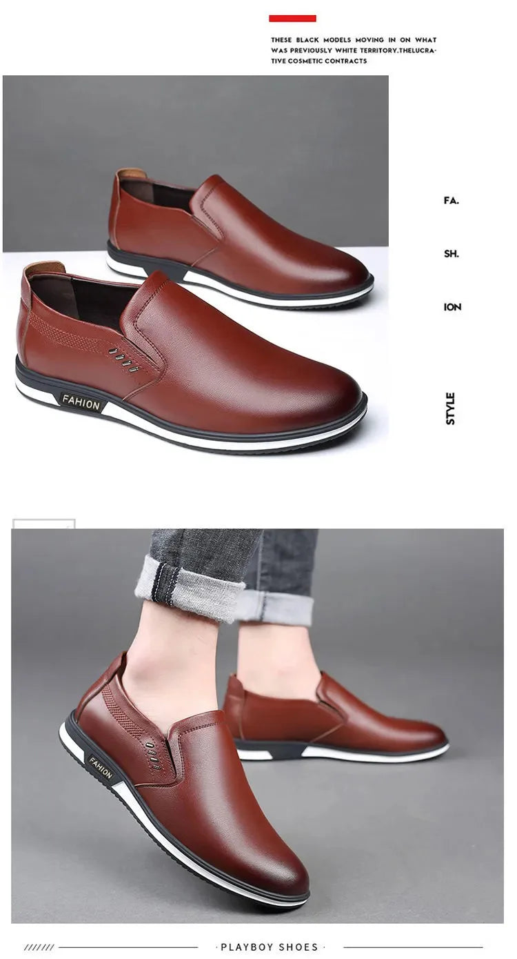 Leather Shoes for Men Designer Loafers High Quality Adult Moccasins Men Driving Shoes Male Footwear Men's Banquet Formal Shoes