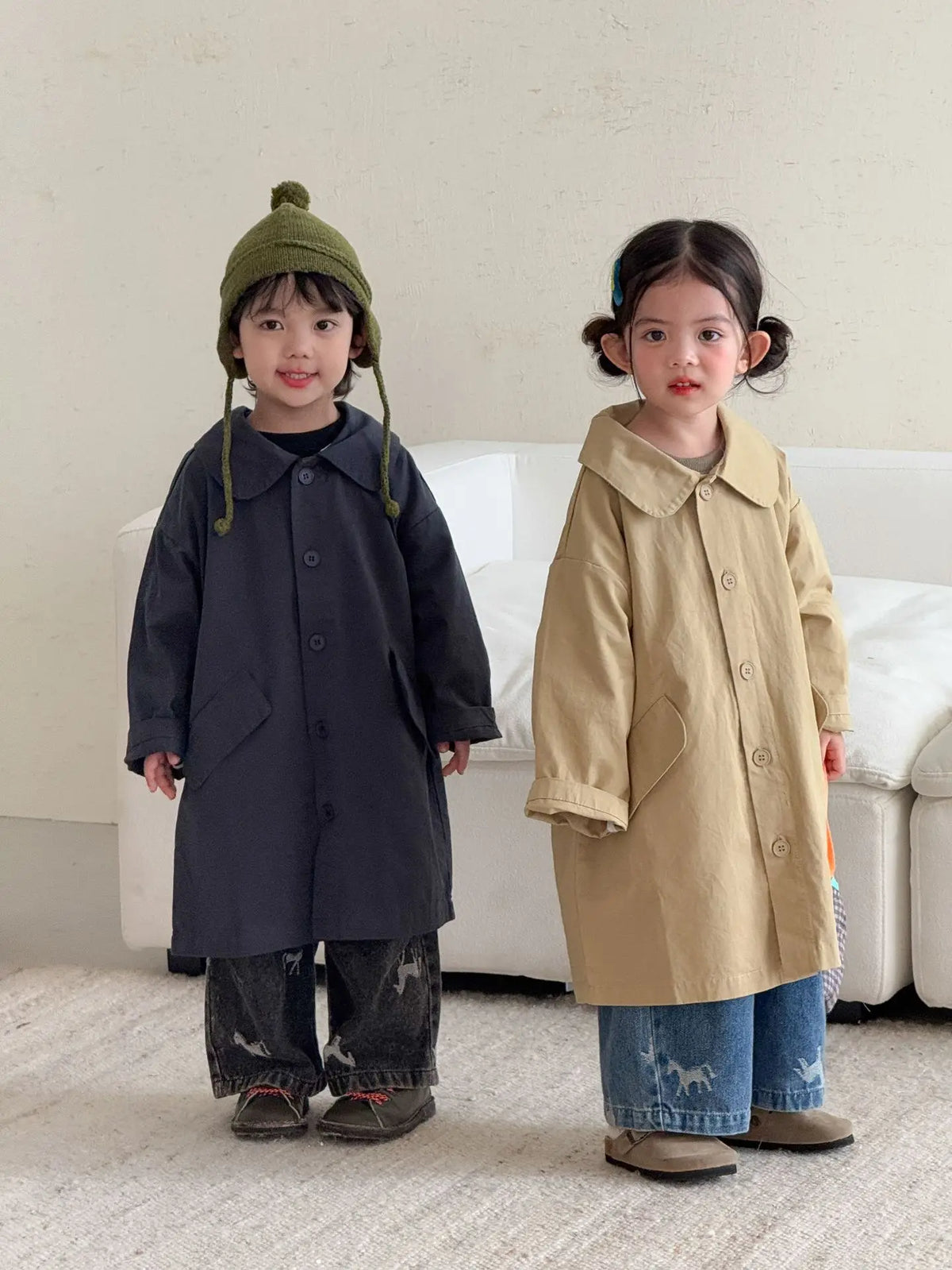 Children Clothe Skids Denim Pants Loose Boys Girls Autumn 2026 New Casual Fashionable Kids Loose Casual Wide-leg Pants