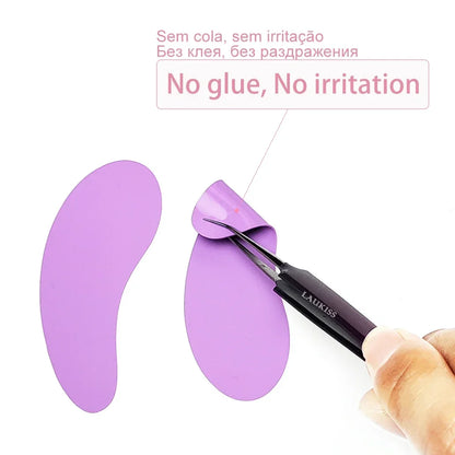 New Reusable 1Pair Eye Pads Silicone Stripe Lash Lift Eyelash Extension Hydrogel Eye Patches Under Eye Gel Patch Makeup Tools