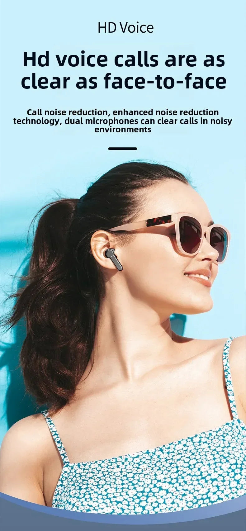 Bluetooth 5.4 Wireless Earbuds Touch Control Sport Gaming Headphones Deep Bass Noise Reduction Universal for All Smartphones