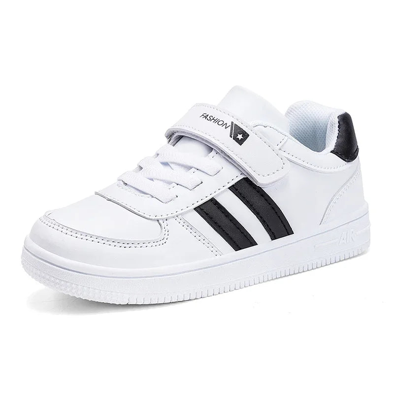 Kids School Sports Walking Shoes Fashion White Casual Sneakers for Boys &amp; Girls Non-Slip Soft Sole Children&