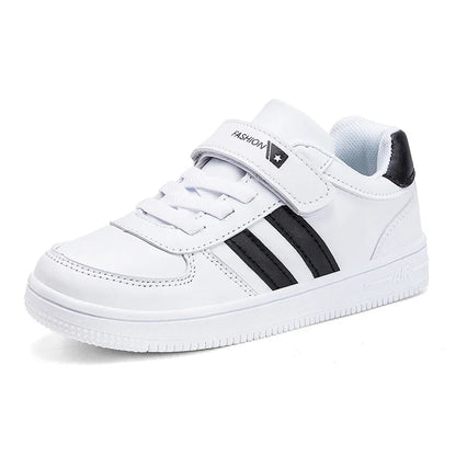 Kids School Sports Walking Shoes Fashion White Casual Sneakers for Boys &amp; Girls Non-Slip Soft Sole Children&