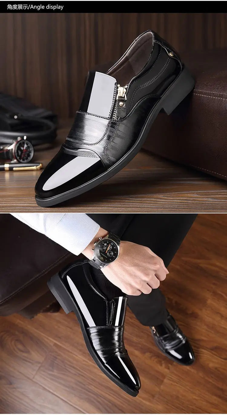Shoes for Men Shoes Leather Shoes Business Dress Shoes All-Match Casual Shock-Absorbing Wear-Resistant Footwear Chaussure Homme