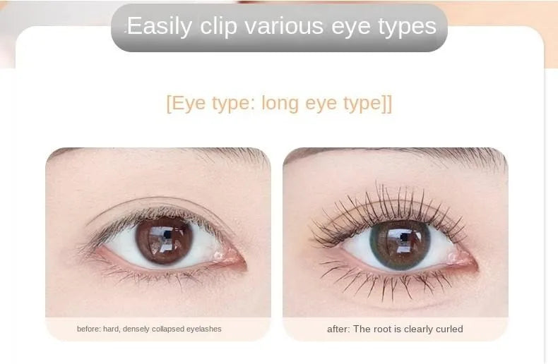 Dual-Type Eyelash Curler with Comb – Wide &amp; Partial Clip Options, Waterproof, Long-Lasting, Natural Curl, Unisex Certified