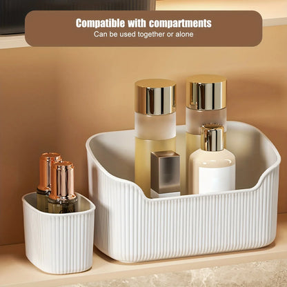 1PC Cosmetic Storage Box, Beveled Desktop Artifact, Dressing Table Skin Care Product, Perfume, Built-in Storage Bathroom Cabinet