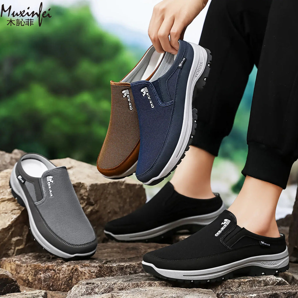 Men's Shoes 2026 Spring New Versatile Casual Half Top Single Shoes Comfortable, Breathable, Odorous Foot Size 39-47