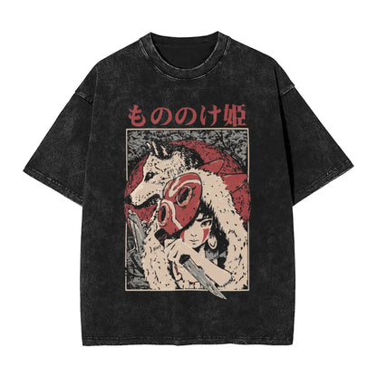 Men P Princes M Mononoked T Shirts Clothes Summer Streetwear Short Sleeves T-Shirt O Neck Hipster Loose Tee Shirt Wholesale