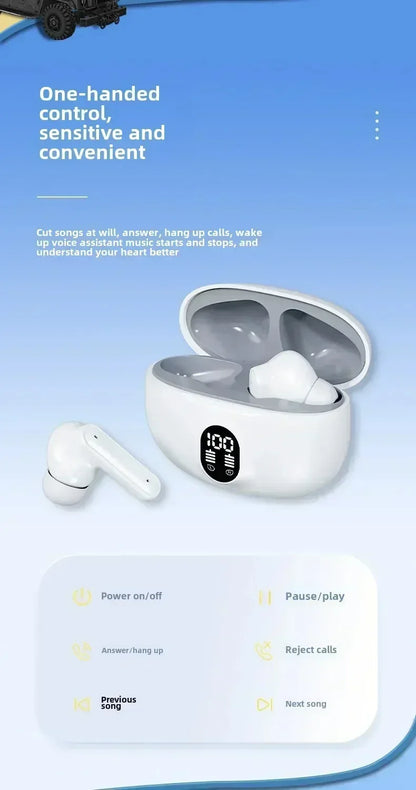Bluetooth Earbuds Wireless Earphones Bluetooth Earphones Bluetooth Headphones with ANC Improve Focus in Noisy Environments