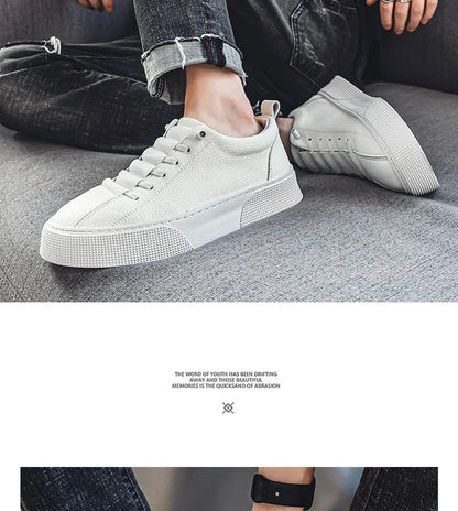 Sneakers for Men  Fashion Casual Lace Up Round Toe Flat White mens Running Sport Shoes Zapatillas Deportivas Hombre