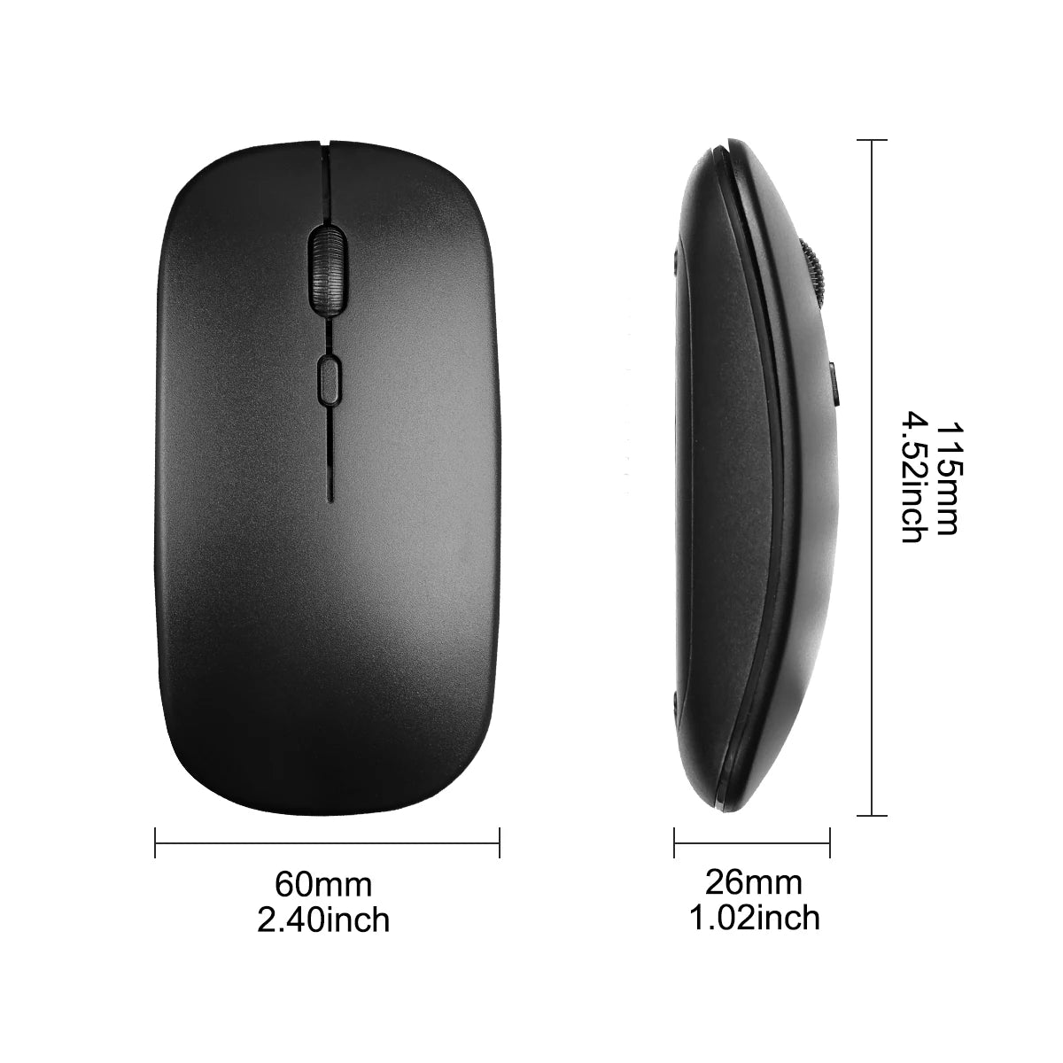 Wireless Bluetooth-compatible Mouse Portable Ergonomic Computer Mice For Laptop iPad Tablet PC Mobile Phone Office Gaming Mouse