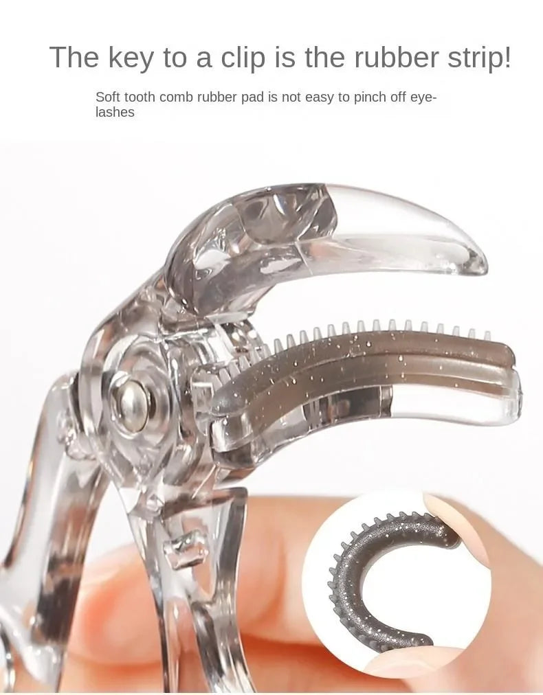 Dual-Type Eyelash Curler with Comb – Wide &amp; Partial Clip Options, Waterproof, Long-Lasting, Natural Curl, Unisex Certified