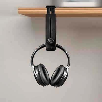 Headset Stand 2 in 1 Above &amp; Under Desk PC Gaming Headset Holder with Height Adjustable and Rotating Clamp with Cable Clip