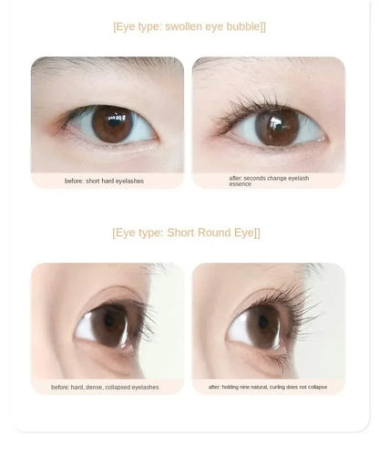 Dual-Type Eyelash Curler with Comb – Wide &amp; Partial Clip Options, Waterproof, Long-Lasting, Natural Curl, Unisex Certified