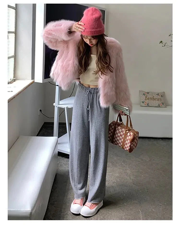 2026 New Winter Womens Faux Fur Coat Fashion Casual Imitation Fox Fur Jacket Short Loose Versatile Womens Fur Coats Top