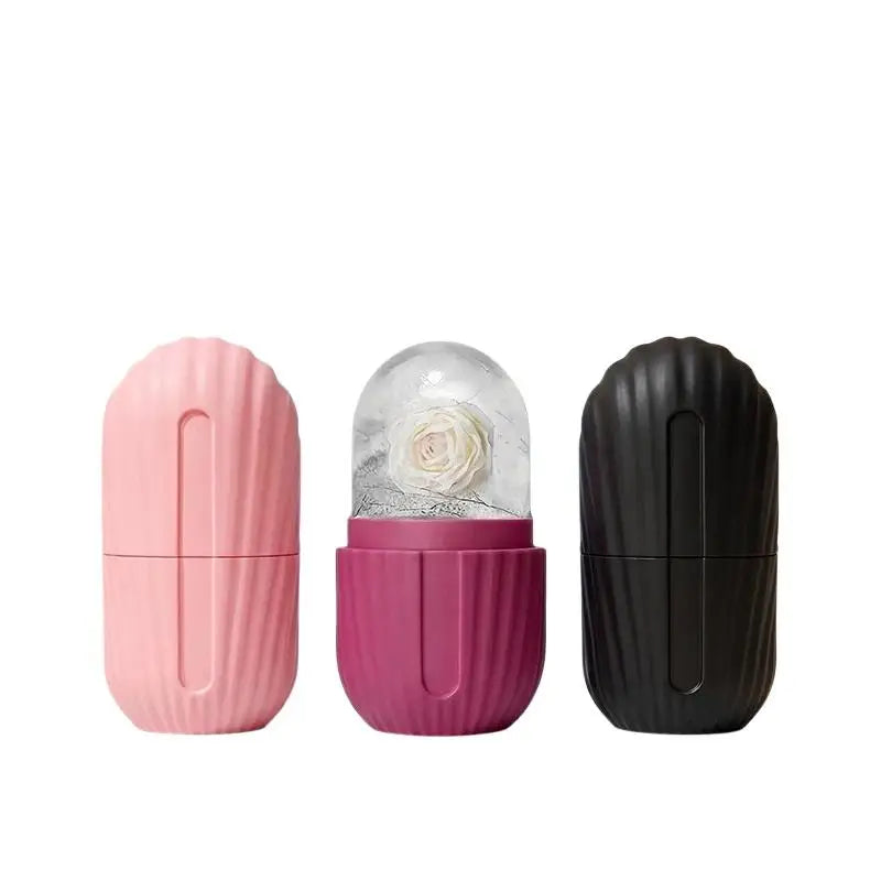 Ice Face Roller Ice Cube Beauty Massage Silicone Ice Mold For Eye Puffiness Ice Facial Roller Shrink Pores