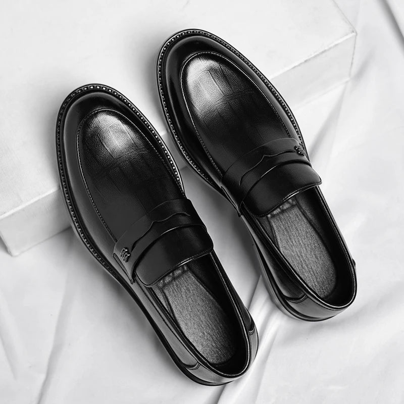 Male Shoes High Quality Fashion Men Business Shoes Italian Handmade Shoes Genuine Leather Loafers Slip-ons Men Casual Footwear