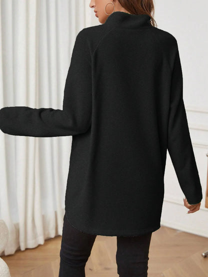 Maternity Clothes for Women Autumn Winter Pregnant Dresses Photoshoot Clothing Fashion Plain Zipper Loose Long-sleeved T-shirt