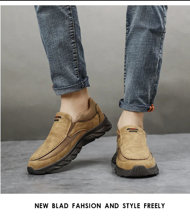 Men Walking Shoes Loafers Sneakers men 2024 New Fashion Handmade Retro Leisure Loafers Shoes Zapatos Casuales Hombres Men Shoes