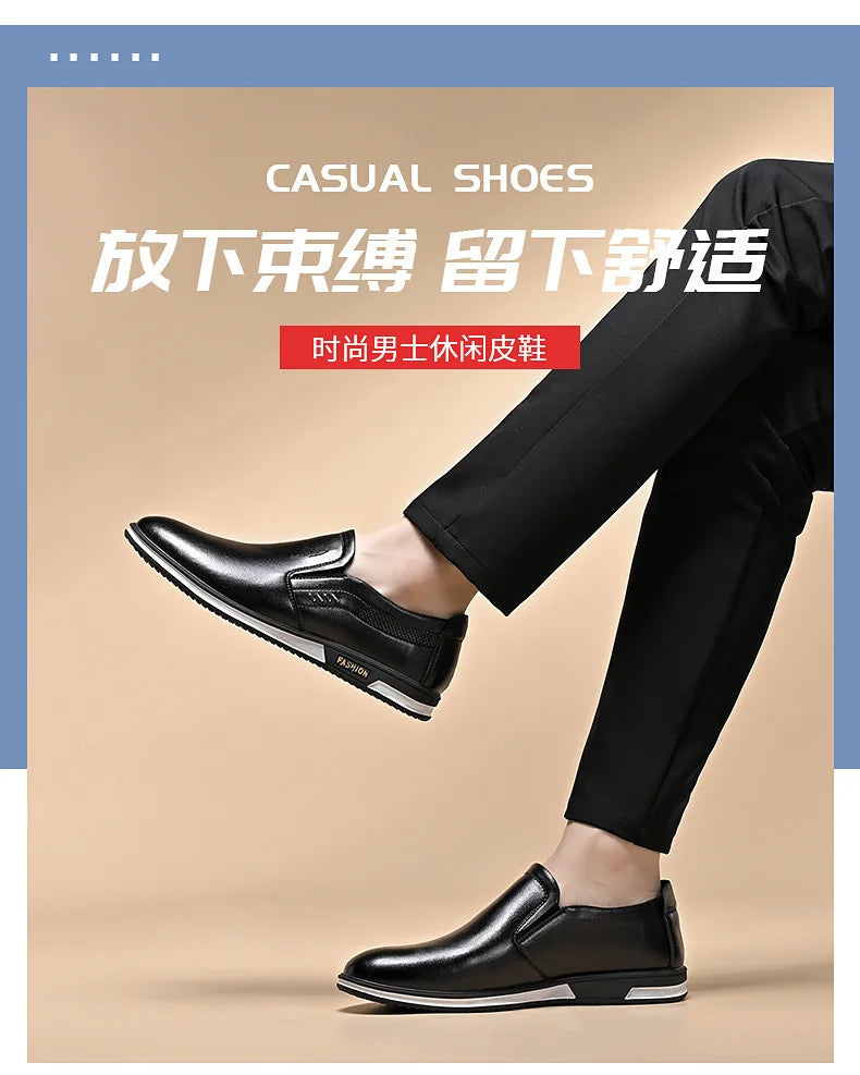Leather Shoes for Men Designer Loafers High Quality Adult Moccasins Men Driving Shoes Male Footwear Men's Banquet Formal Shoes