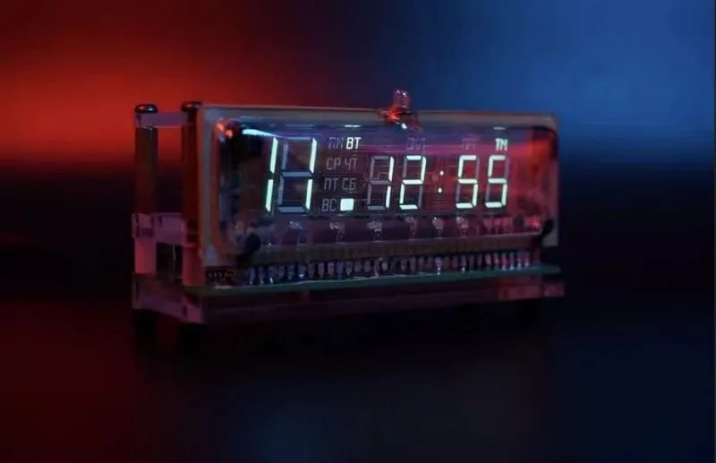 LED Modern Table Clocks Cyberpunk Style Electronic Desk Clock Desktop Ornaments Miniature Luxury Creative Home Decoration