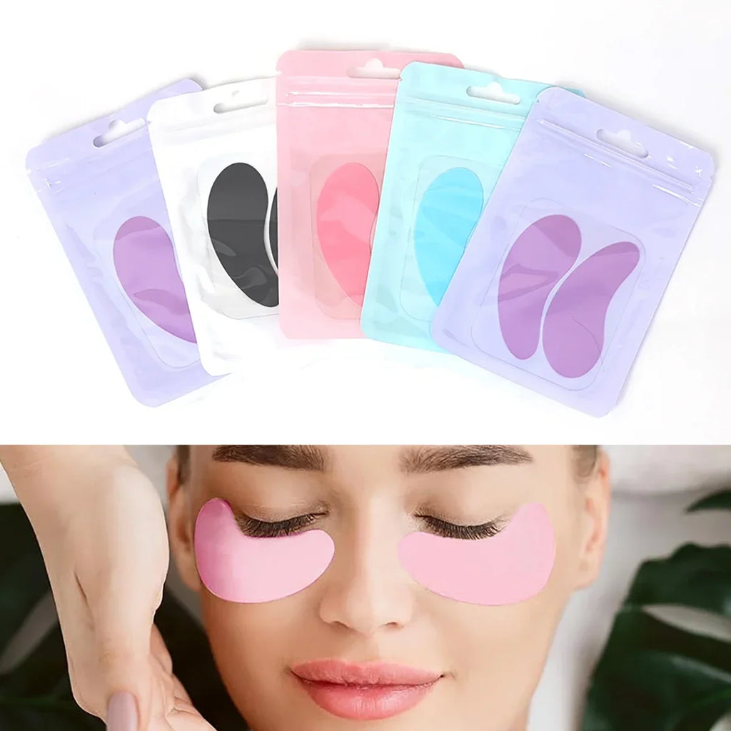 New Reusable 1Pair Eye Pads Silicone Stripe Lash Lift Eyelash Extension Hydrogel Eye Patches Under Eye Gel Patch Makeup Tools