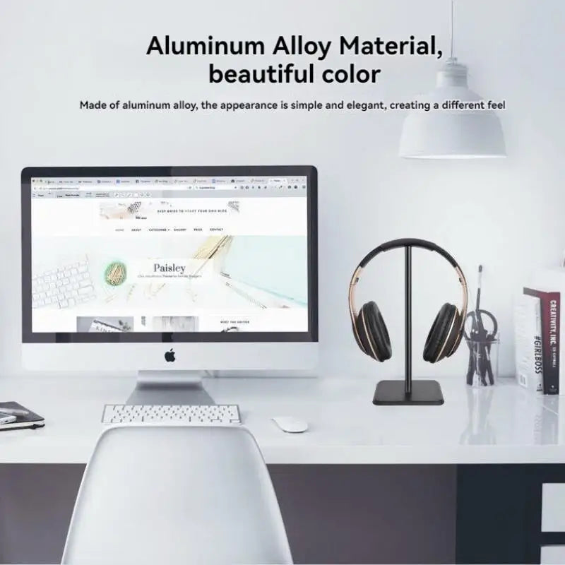 Universal Headphone Stand Display Bracket Hard Plastics Headset Holder For Head Gaming Earphone Desktop Earphones Support Holder