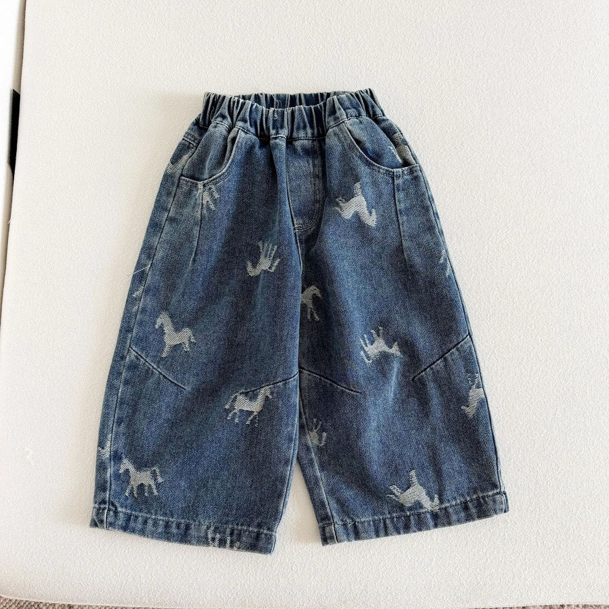 Children Clothe Skids Denim Pants Loose Boys Girls Autumn 2026 New Casual Fashionable Kids Loose Casual Wide-leg Pants