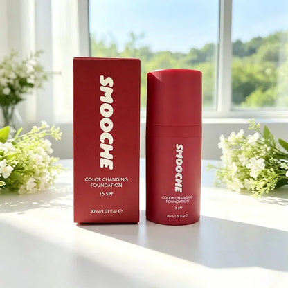 Korean Cosmetics Smooche Color Changing Foundation Self-Adjusting Shade High Covers Imperfections Long-Lasting Makeup Retention