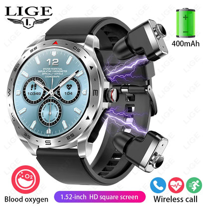 New T95 Smart Watch TWS 2-in-1 Bluetooth Headset Earphones with Built-in Speaker HIFI 9D Sound Quality Health Sports Monitoring
