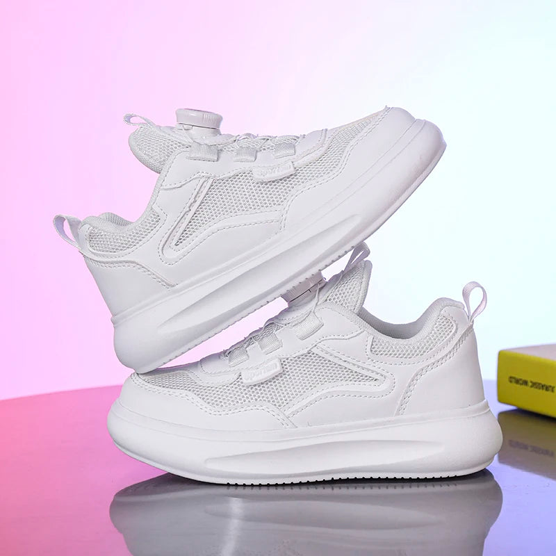 Kids White Shoes Girls Boys For School Casual Sport Shoes Sneakers Toddler Summer Breathable Soft Soles Lightweight
