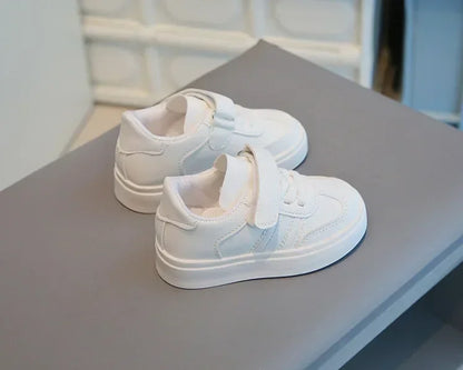 Kids Sports Shoes for School 2025 New Fashion Boys Girls White Shoes Non-slip Soft Sole Children Casual Shoes Hook&amp;loop Trendy