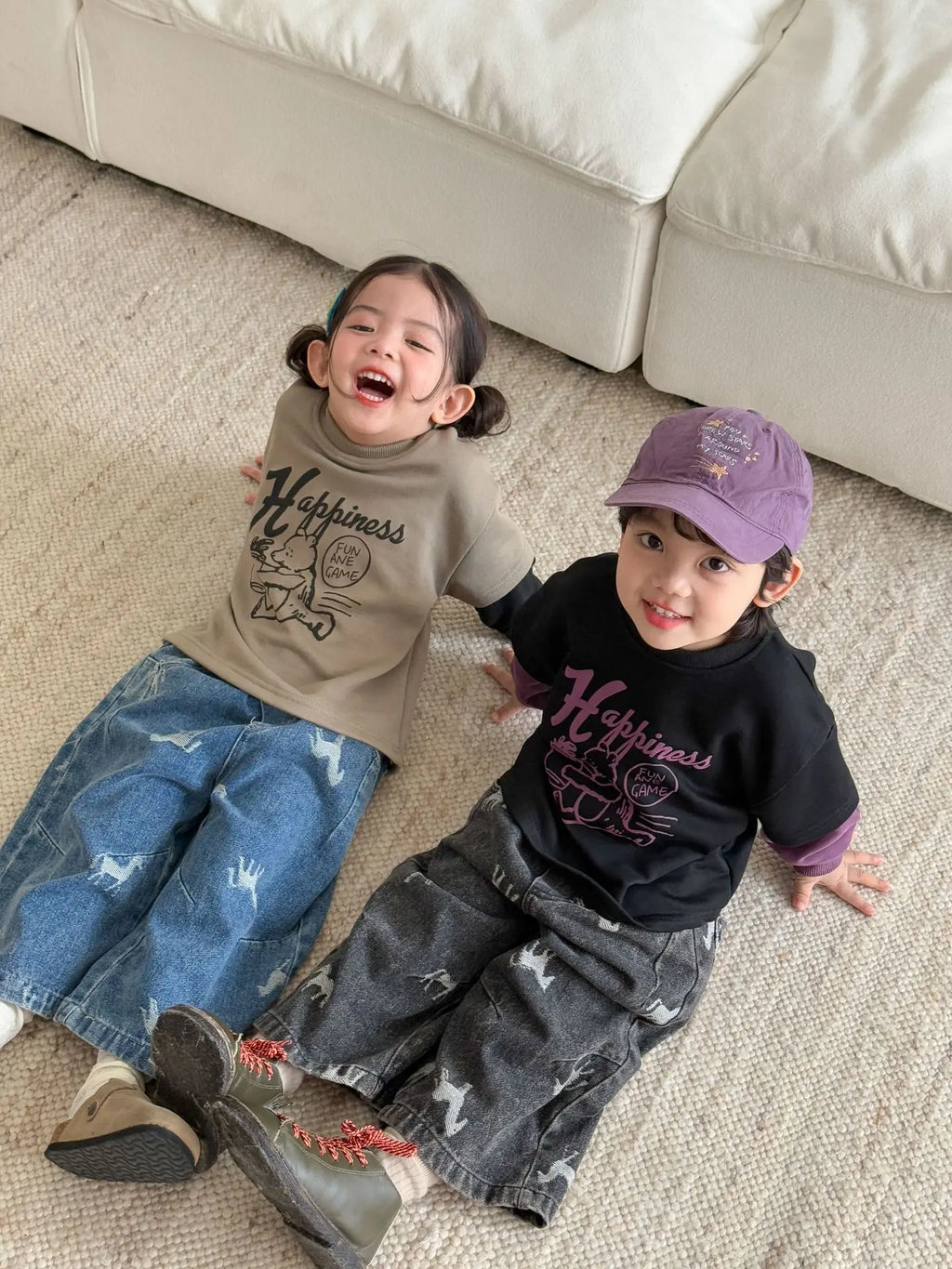 Children Clothe Skids Denim Pants Loose Boys Girls Autumn 2026 New Casual Fashionable Kids Loose Casual Wide-leg Pants