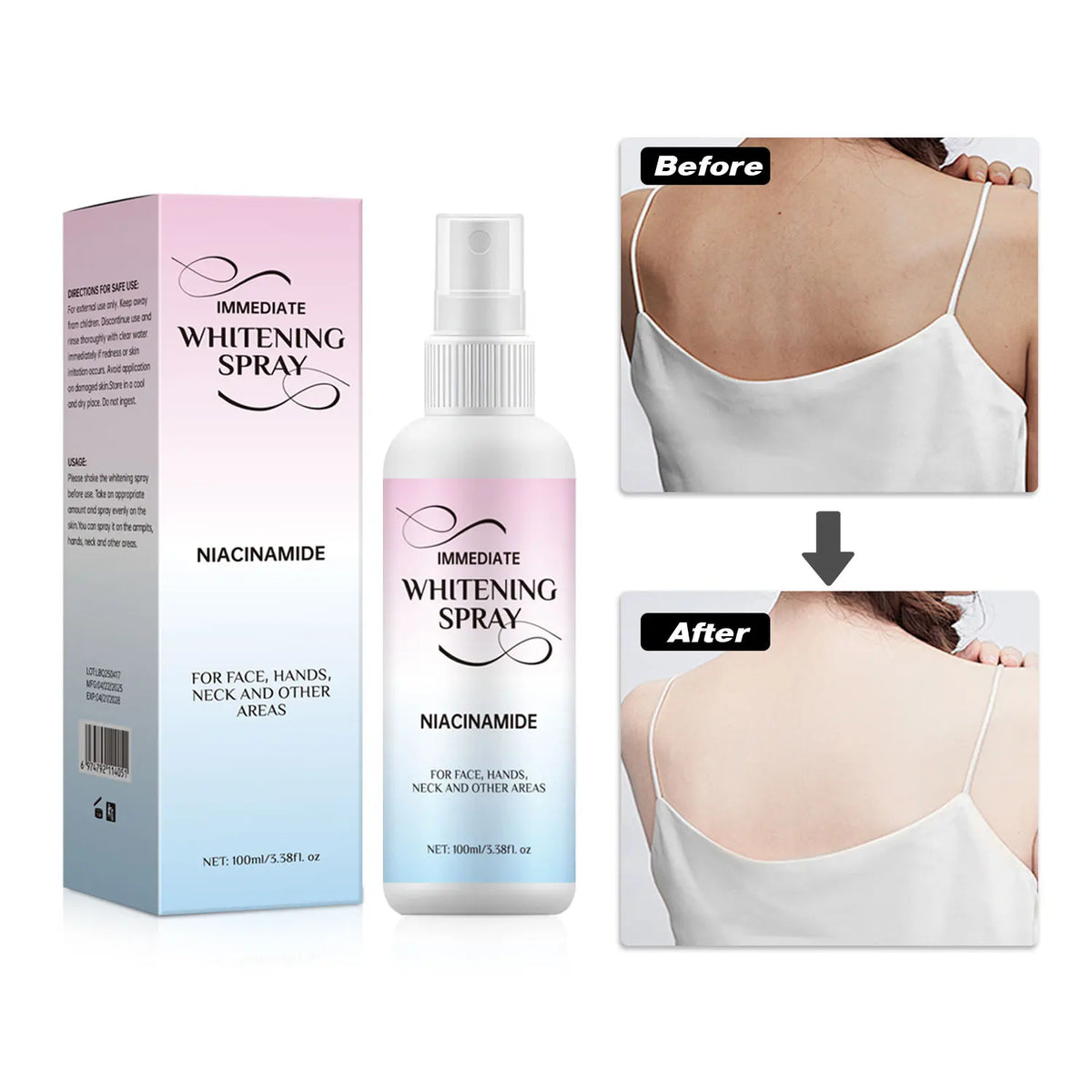 BB Whitening Spray, Skin Brightening Moisturizing BB Cream for Women, Face Foundation Nourishing Skin Care Beauty Cosmetics