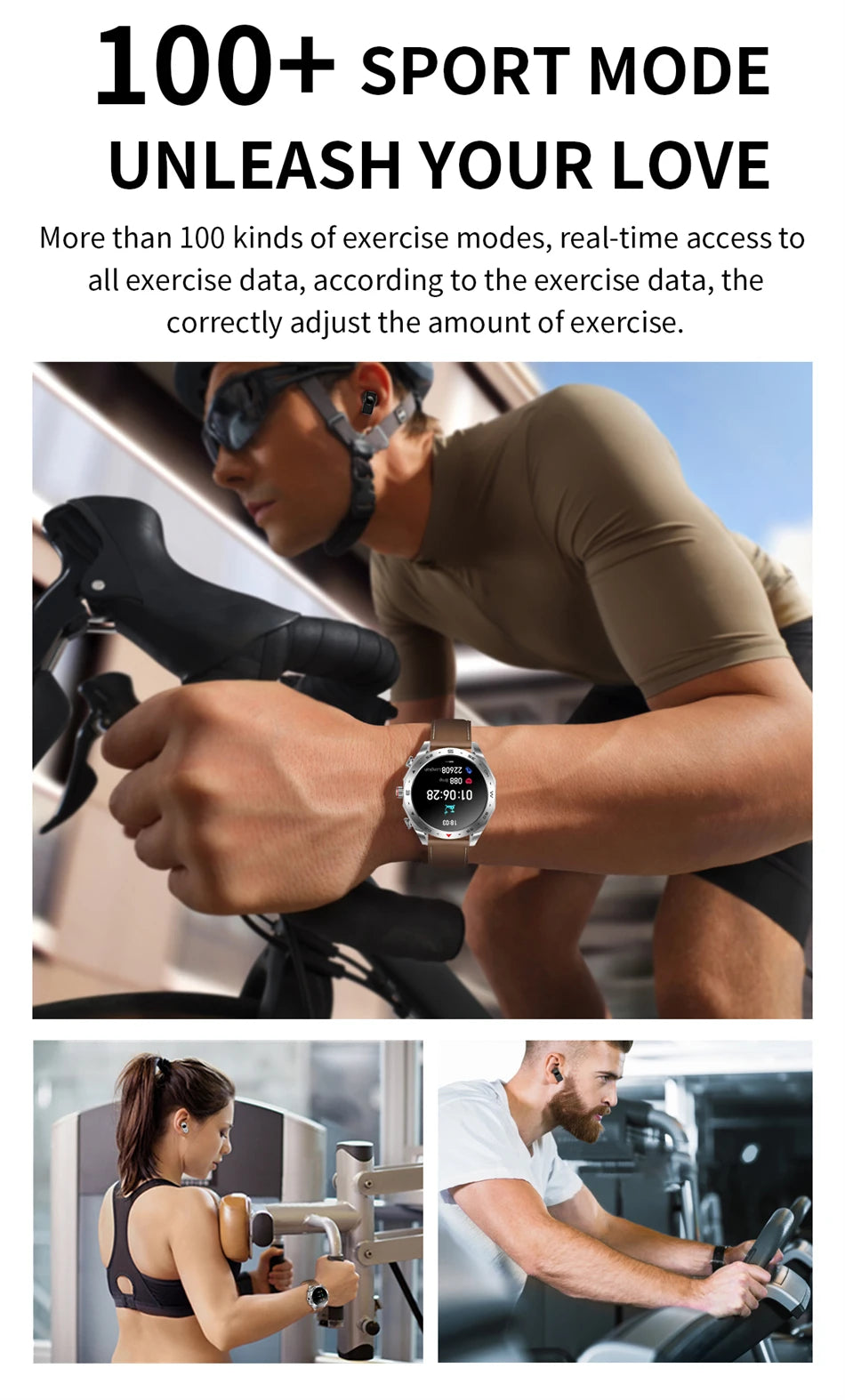 New T95 Smart Watch TWS 2-in-1 Bluetooth Headset Earphones with Built-in Speaker HIFI 9D Sound Quality Health Sports Monitoring