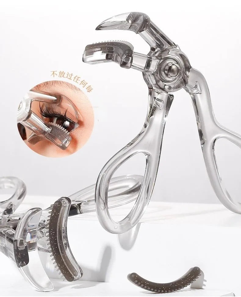 Dual-Type Eyelash Curler with Comb – Wide &amp; Partial Clip Options, Waterproof, Long-Lasting, Natural Curl, Unisex Certified