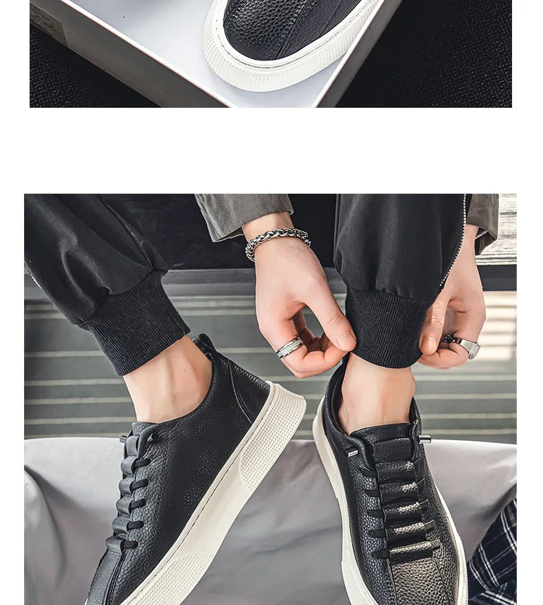 Sneakers for Men  Fashion Casual Lace Up Round Toe Flat White mens Running Sport Shoes Zapatillas Deportivas Hombre