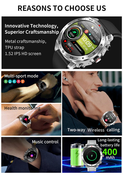 New T95 Smart Watch TWS 2-in-1 Bluetooth Headset Earphones with Built-in Speaker HIFI 9D Sound Quality Health Sports Monitoring