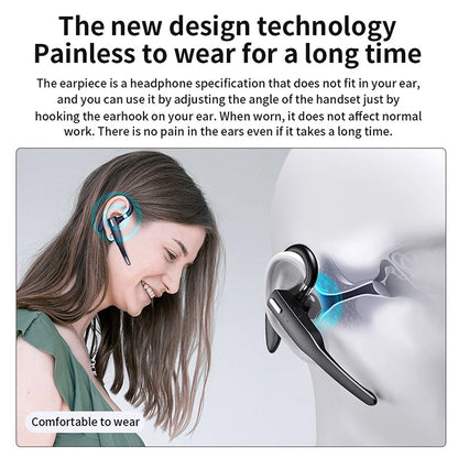 Wireless Bluetooth Headphones With Microphon Earphone ENC Noise Cancelling Handsfree Talking Headset Busines Auriculares Driving