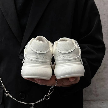 Kids Sports Shoes Spring Autumn Simple Black White Boys Girls Casual Sneakers Thick Sole School Causal Children Basketball Shoes