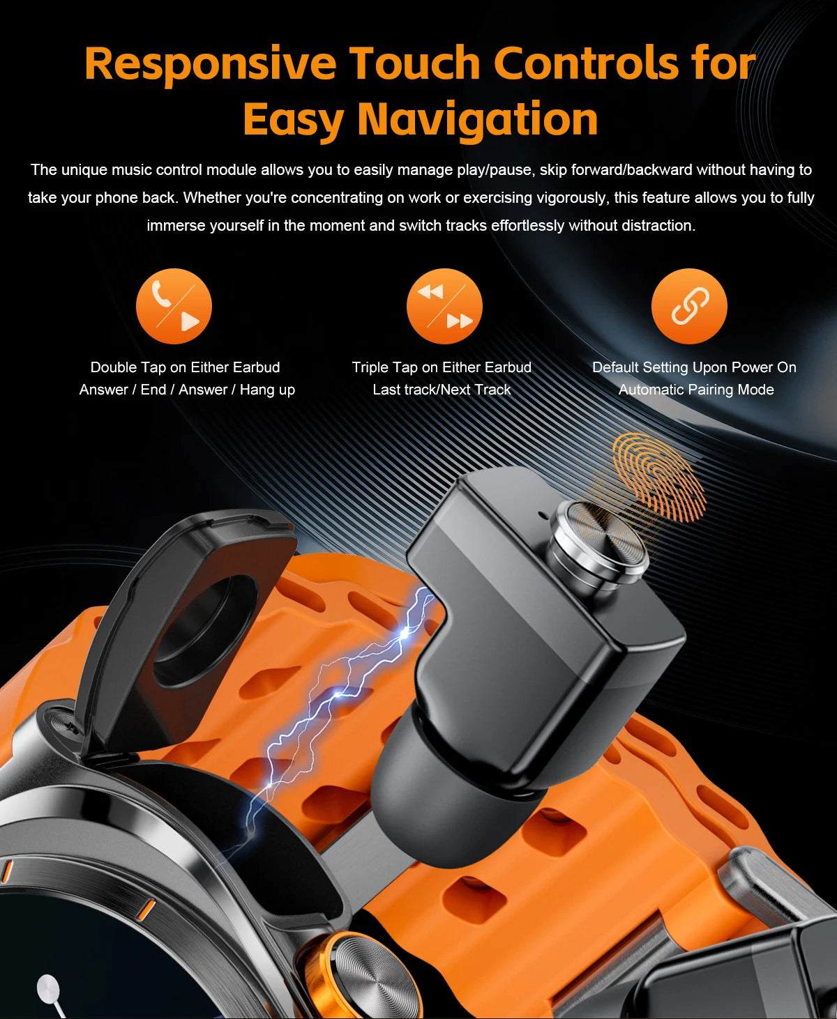 2026 New Watch Earphones 2-in-1 Smart Watch Health Monitoring Bluetooth Call 100+Sports Mode Outdoor Smart Watch Men and Women