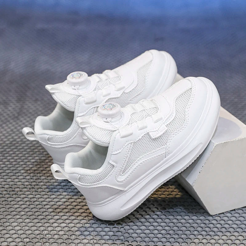 Kids White Shoes Girls Boys For School Casual Sport Shoes Sneakers Toddler Summer Breathable Soft Soles Lightweight