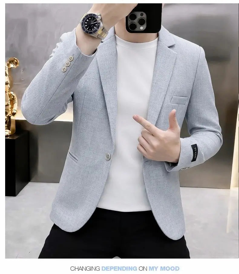Blazer, Men, Fashionable, for Weddings, for Casual Wear, for Hosting, Slim-fit, Gentlemanly, for Banquets, for Business. Blazer