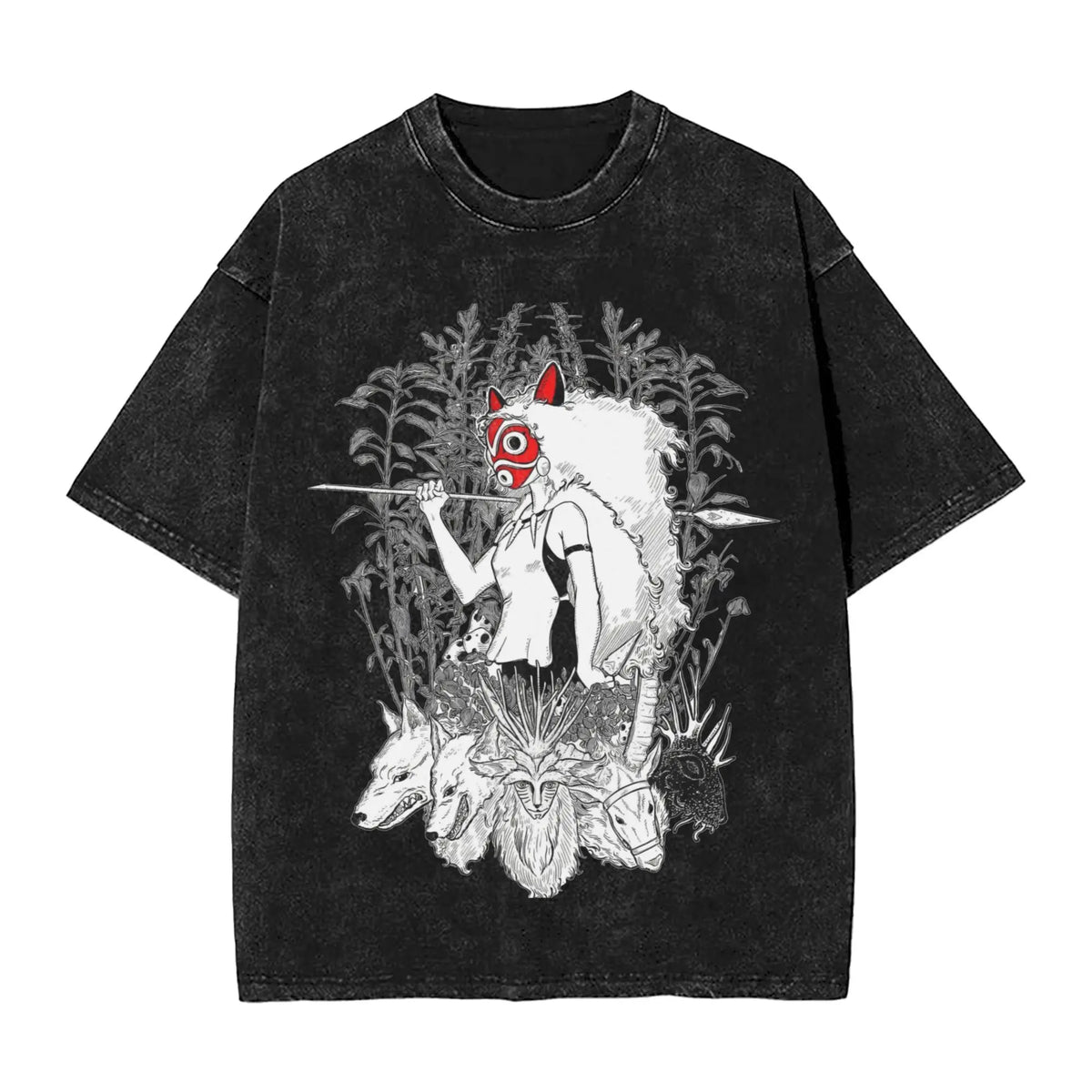 Men P Princes M Mononoked T Shirts Clothes Summer Streetwear Short Sleeves T-Shirt O Neck Hipster Loose Tee Shirt Wholesale