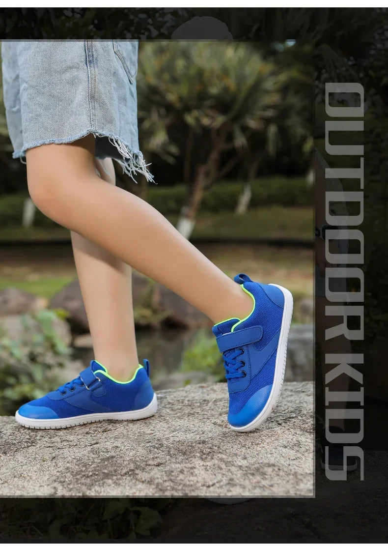 Kids Wide Barefoot Shoes Minimalist Boys Girls Sneakers Lightweight Non Slip Children Walking Shoes Casual Skate Flat