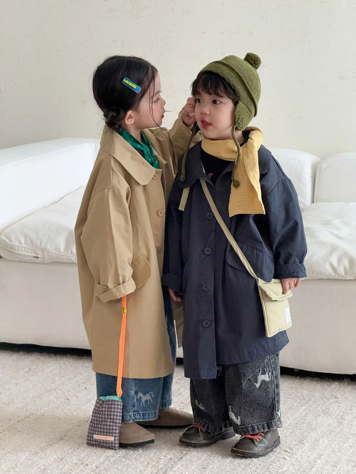 Children Clothe Skids Denim Pants Loose Boys Girls Autumn 2026 New Casual Fashionable Kids Loose Casual Wide-leg Pants